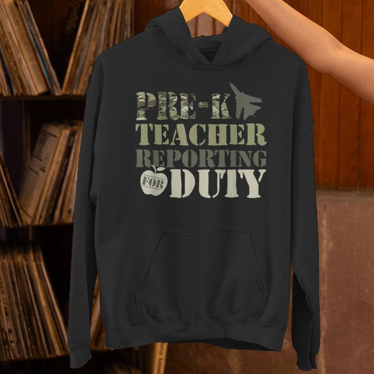 Retro Back To School Women Old Camo Pre-K Teacher Unisex Hoodie, gift for family, gift for coworker Retro Back To School Women Old Camo Pre-K Teacher Unisex Hoodie, gift for family, gift for coworker
