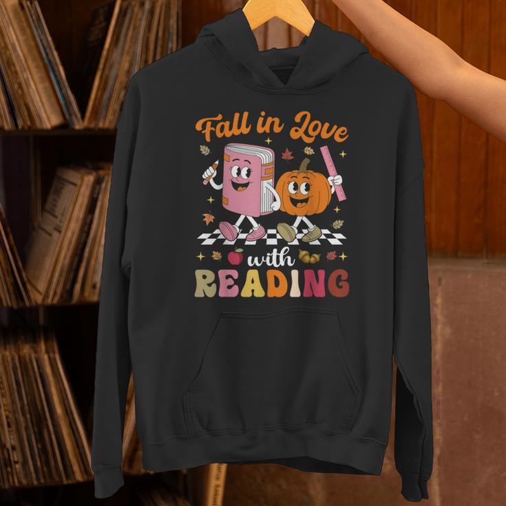 Retro Fall In Love With Learning Pumpkin Autumn Teacher Unisex Hoodie, gift for family, gift for coworker Retro Fall In Love With Learning Pumpkin Autumn Teacher Unisex Hoodie, gift for family, gift for coworker