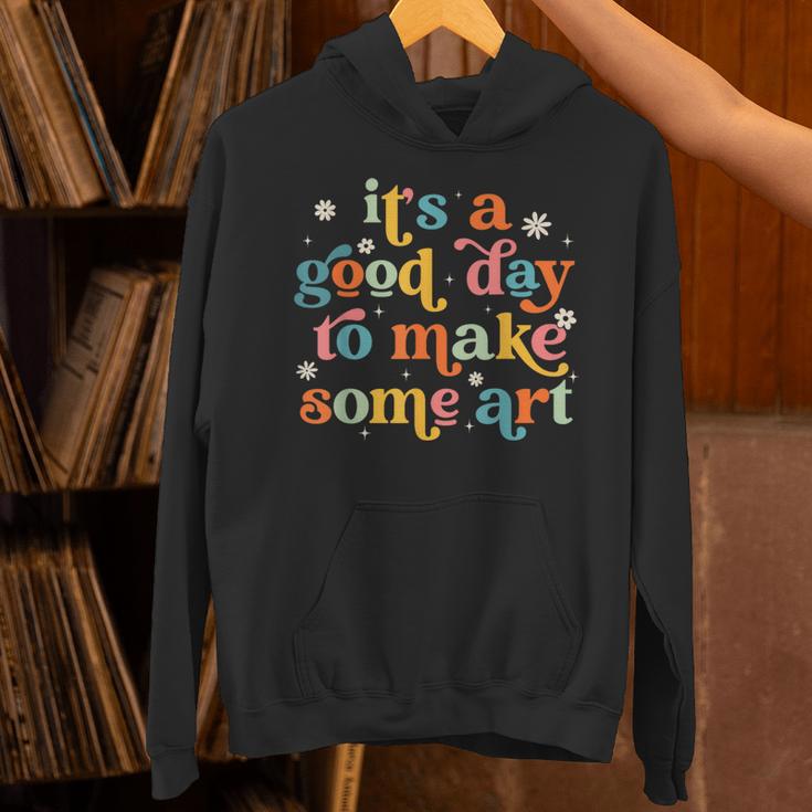 Retro It's a Good Day To Make Some Art Teacher Student Unisex Hoodie, gift for family, gift for coworker Retro It's a Good Day To Make Some Art Teacher Student Unisex Hoodie, gift for family, gift for coworker