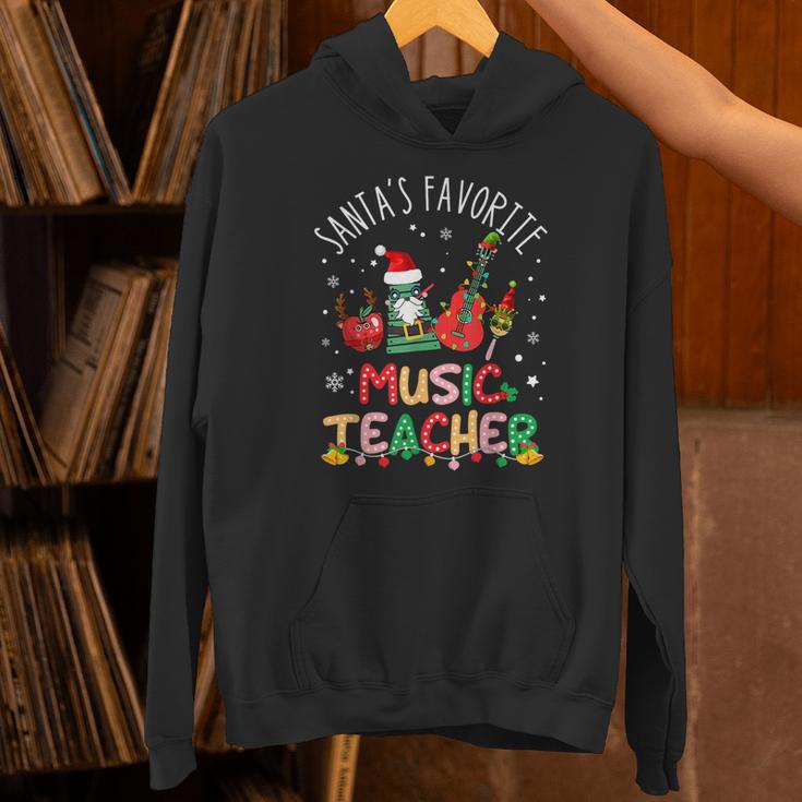 Santa's Favorite Music Teacher Christmas Santa Hat Matching Unisex Hoodie, gift for family, gift for coworker Santa's Favorite Music Teacher Christmas Santa Hat Matching Unisex Hoodie, gift for family, gift for coworker