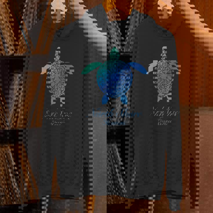 Save The Hawaii ウミガメ ハワイアン ブルー トライバル タートル ホヌ 長袖tシャツ パーカー