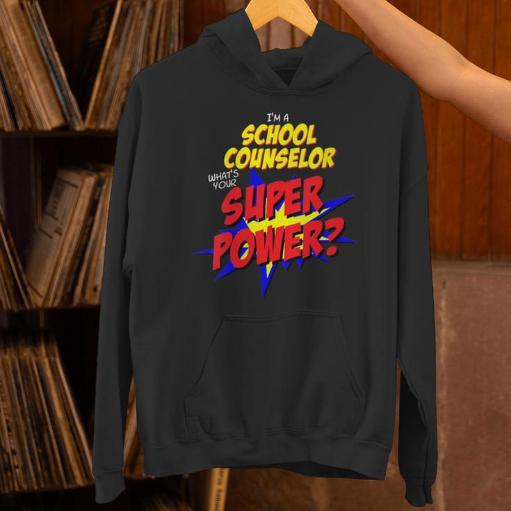 School Counselor Teacher Superhero Superpower Comic Book Unisex Hoodie, gift for family, gift for coworker