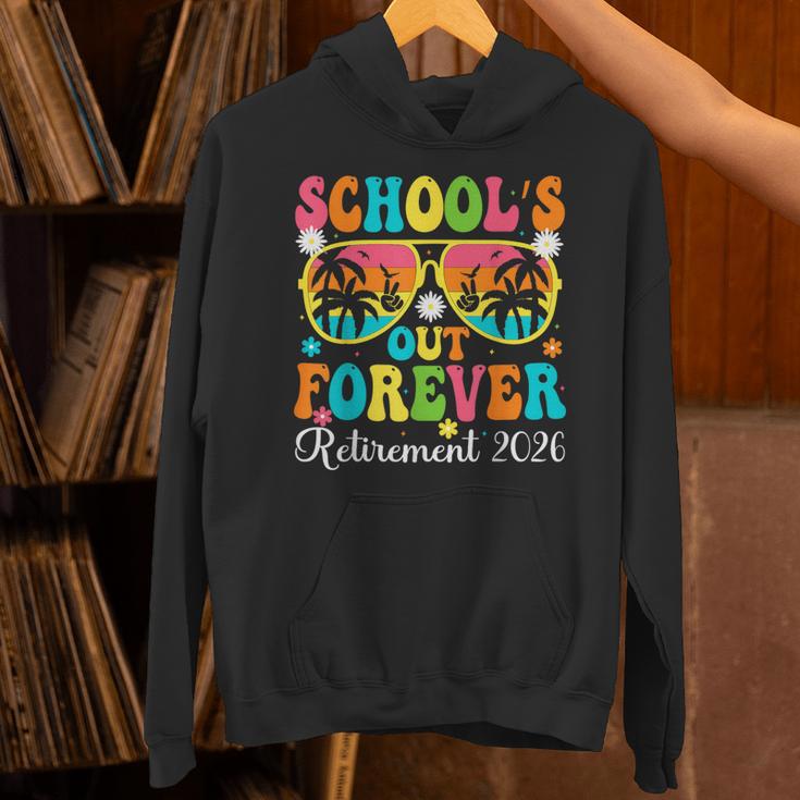 School's Out Forever Retirement 2026 Retro Retired Teacher Unisex Hoodie, gift for family, gift for coworker School's Out Forever Retirement 2026 Retro Retired Teacher Unisex Hoodie, gift for family, gift for coworker