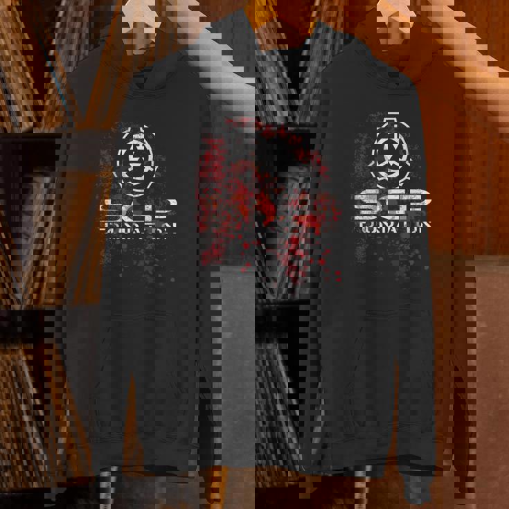 Scp、財団、血で 長袖tシャツ パーカー