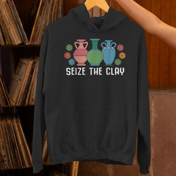 Seize The Clay Pottery Teacher Ceramics Potter Maker Unisex Hoodie, gift for family, gift for coworker Seize The Clay Pottery Teacher Ceramics Potter Maker Unisex Hoodie, gift for family, gift for coworker