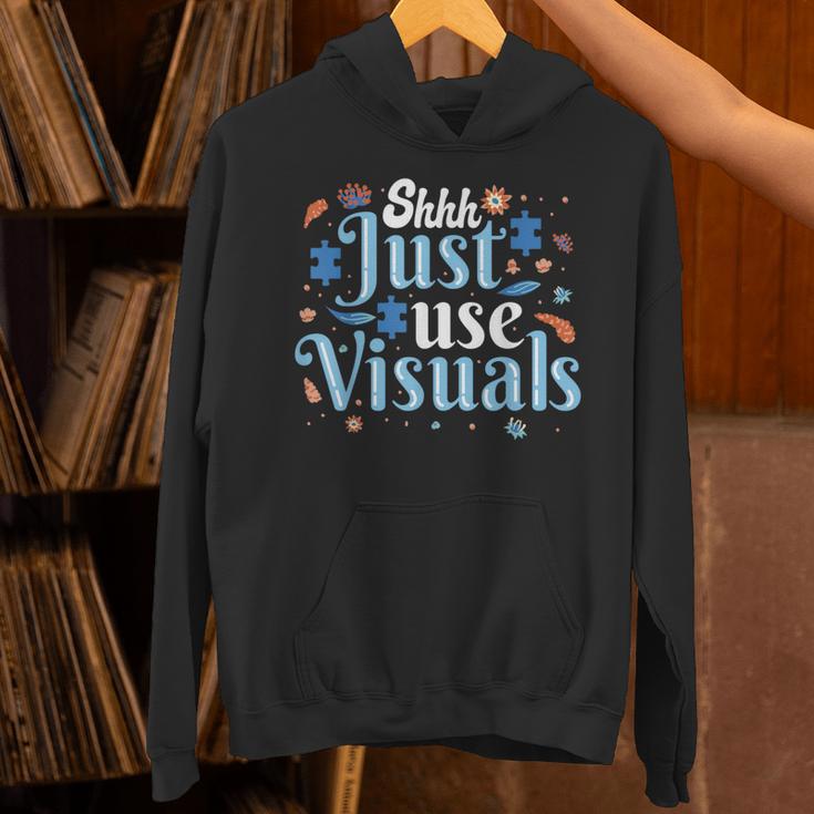 Shhh Just Use Visuals SPED Special Education Teacher Men Women Unisex Hoodie, gift for family, gift for coworker
