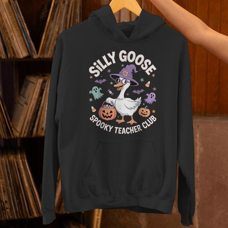 Silly Goose Spooky Teacher Club Halloween Witch Ghost Unisex Hoodie, gift for family, gift for coworker