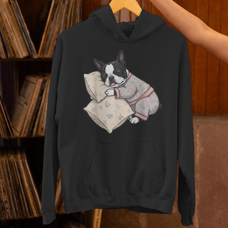 Sleepy Boston Terrier Pajama Men Women Kids Unisex Hoodie, gift for family, gift for coworker