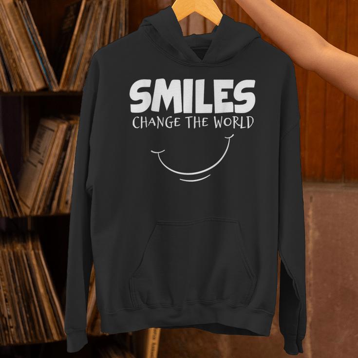 Smile Smiles Change The World Teacher T-Shirt Happy T-Shirt Unisex Hoodie, gift for family, gift for coworker