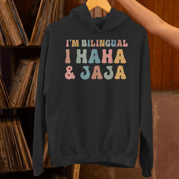 Spanish Teacher Groovy I'm Bilingual I Haha And Jaja Unisex Hoodie, Groovy Teacher Hoodies, gift for family, gift for coworker Spanish Teacher Groovy I'm Bilingual I Haha And Jaja Unisex Hoodie, Groovy Teacher Hoodies, gift for family, gift for coworker