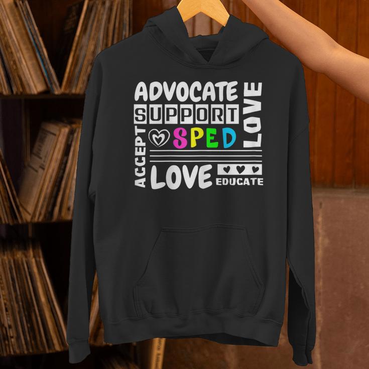 Special Education Advocate Love Support SPED Teacher Unisex Hoodie, gift for family, gift for coworker Special Education Advocate Love Support SPED Teacher Unisex Hoodie, gift for family, gift for coworker