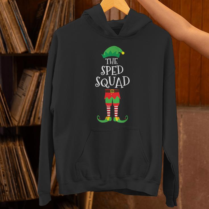 SPED Squad Elf Teacher Matching Christmas Party Pajama Unisex Hoodie, gift for family, gift for coworker