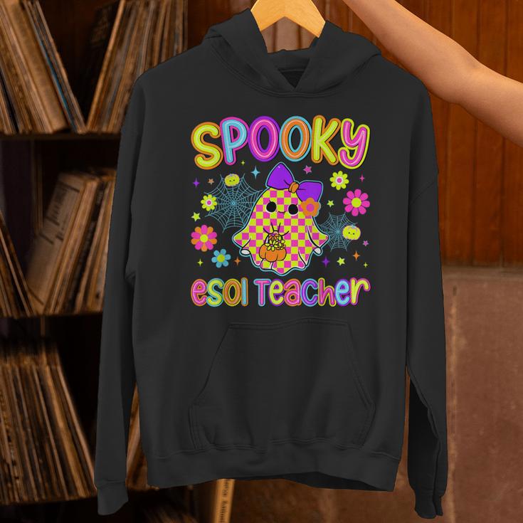 Spooky ESOL Teacher Halloween ESOL Teaching Coquette Unisex Hoodie, gift for family, gift for coworker Spooky ESOL Teacher Halloween ESOL Teaching Coquette Unisex Hoodie, gift for family, gift for coworker
