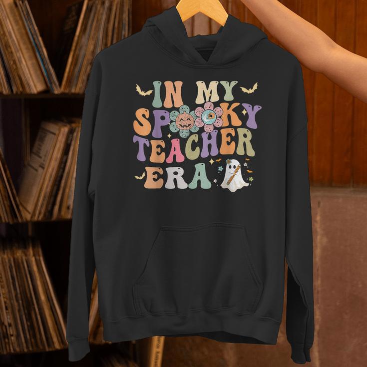 In My Spooky Teacher Era Groovy Hippie Retro Ghost Halloween Men Women Kids Unisex Hoodie, Groovy Teacher Hoodies, gift for family, gift for coworker