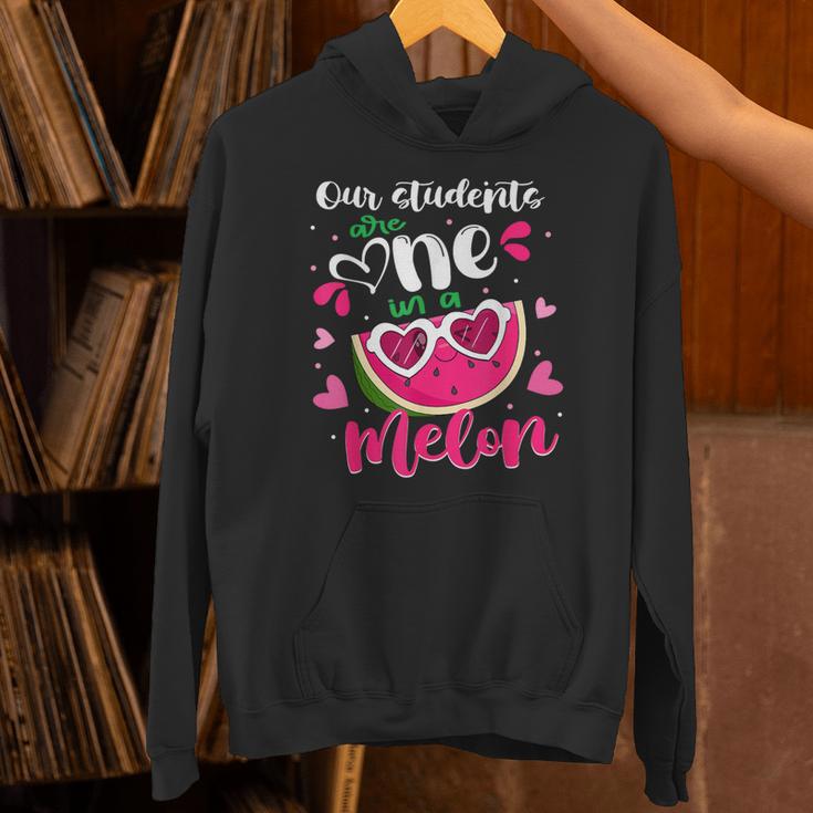 Our Students Are One In A Melon Teacher Watermelon Summer Unisex Hoodie, gift for family, gift for coworker