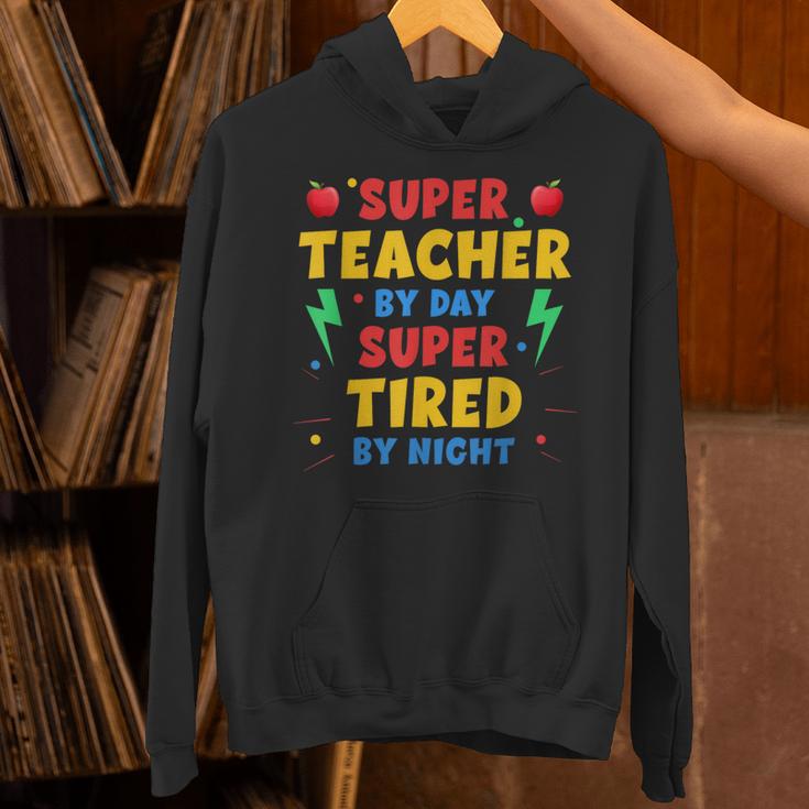 Super Teacher By Day Super Tired By Night Teacher For Men Women Unisex Hoodie, Super Teacher Hoodies, gift for family, gift for coworker Super Teacher By Day Super Tired By Night Teacher For Men Women Unisex Hoodie, Super Teacher Hoodies, gift for family, gift for coworker