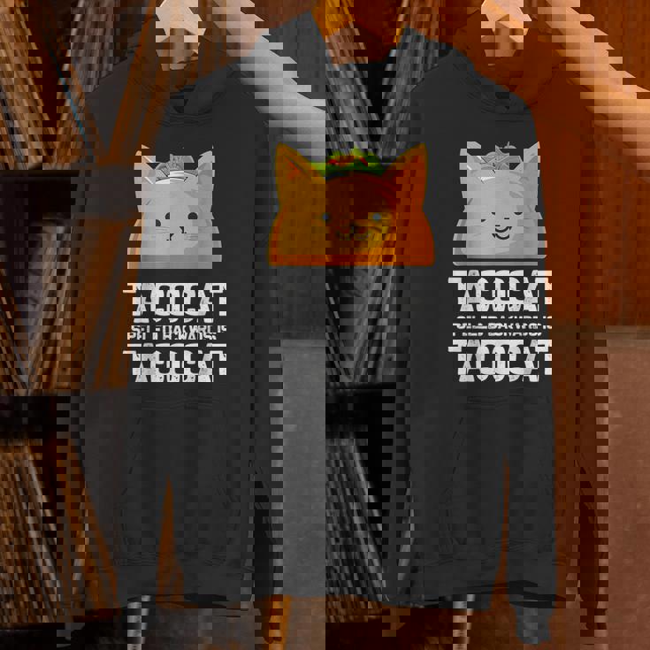 Tacocatpelled Backwards Is Tacocat ファニータコスキャットギフト パーカー