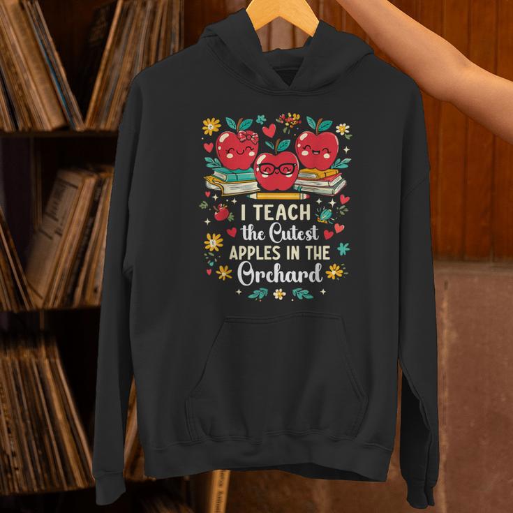 I Teach The Cutest Apples In The Orchard Cute Fall Teacher Unisex Hoodie, gift for family, gift for coworker I Teach The Cutest Apples In The Orchard Cute Fall Teacher Unisex Hoodie, gift for family, gift for coworker