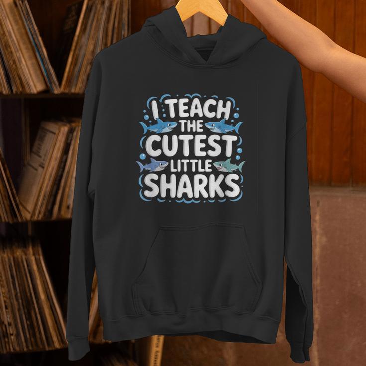 I Teach The Cutest Little Sharks Teacher School Unisex Hoodie, gift for family, gift for coworker I Teach The Cutest Little Sharks Teacher School Unisex Hoodie, gift for family, gift for coworker
