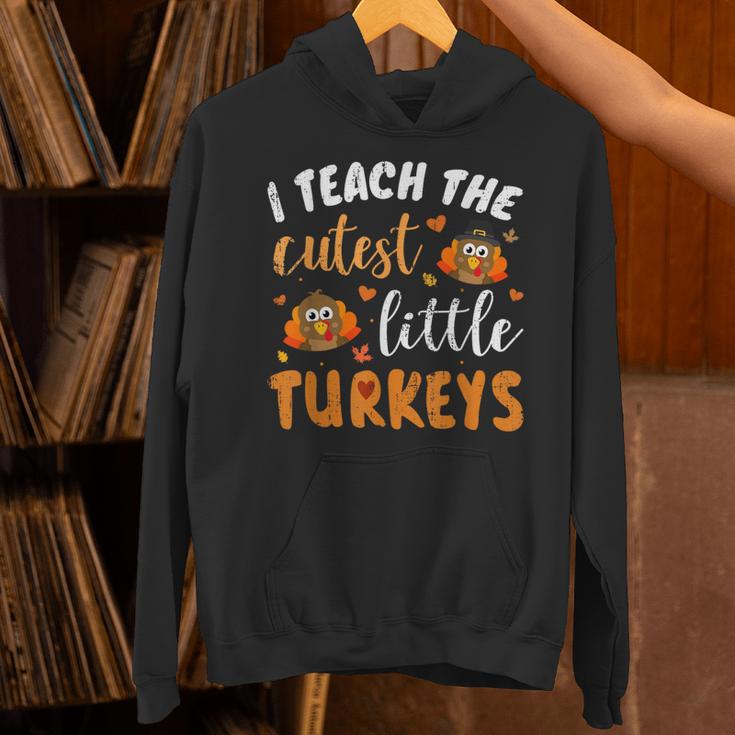 I Teach The Cutest Little Turkeys For Teacher Thanksgiving Unisex Hoodie, gift for family, gift for coworker