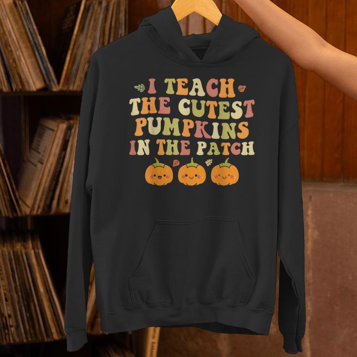I Teach The Cutest Pumpkins In The Patch Fall Season Teacher Unisex Hoodie, gift for family, gift for coworker