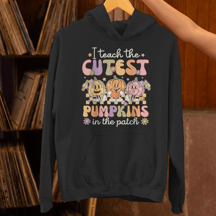 I Teach The Cutest Pumpkins In The Patch Teacher Retro Unisex Hoodie, gift for family, gift for coworker I Teach The Cutest Pumpkins In The Patch Teacher Retro Unisex Hoodie, gift for family, gift for coworker