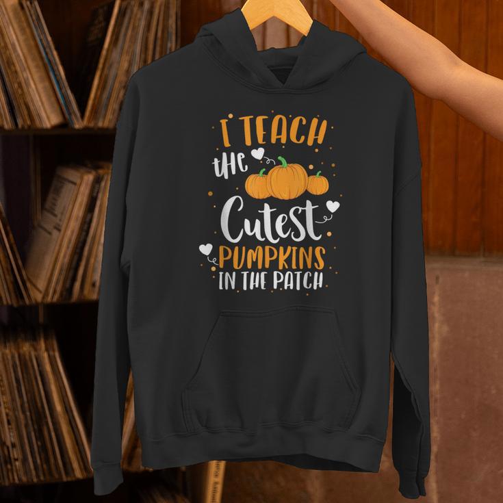 I Teach The Cutest Pumpkins In The Patch Teacher School For Men Women Kids Unisex Hoodie, gift for family, gift for coworker