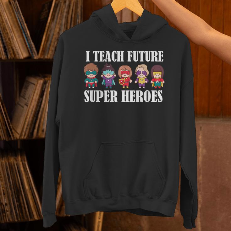 I Teach Future Superheroes Last Day Back To School Teacher Unisex Hoodie, Future Teacher Hoodies, gift for family, gift for coworker