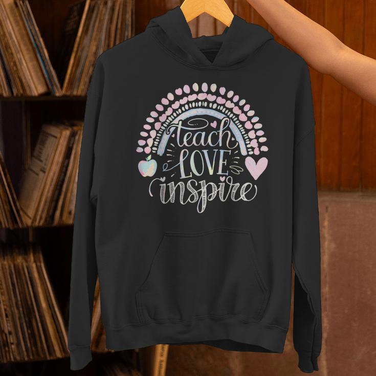 Teach Love Inspire Teacher Unisex Hoodie, gift for family, gift for coworker Teach Love Inspire Teacher Unisex Hoodie, gift for family, gift for coworker