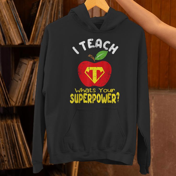 I Teach What's Your Superpower Superhero Teacher Unisex Hoodie, gift for family, gift for coworker I Teach What's Your Superpower Superhero Teacher Unisex Hoodie, gift for family, gift for coworker