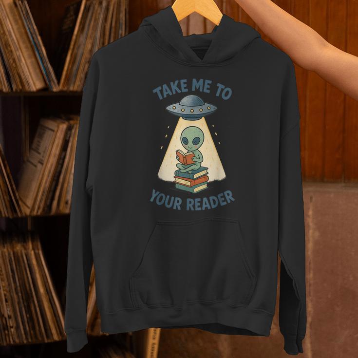 Teacher Alien Books UFO Reading Take Me To Your Reader Unisex Hoodie, gift for family, gift for coworker Teacher Alien Books UFO Reading Take Me To Your Reader Unisex Hoodie, gift for family, gift for coworker