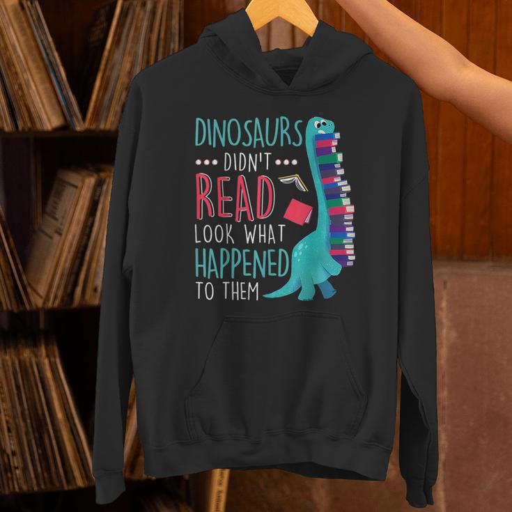Teacher Dinosaurs Didnt Read Look What Happened Book Reading Unisex Hoodie, gift for family, gift for coworker Teacher Dinosaurs Didnt Read Look What Happened Book Reading Unisex Hoodie, gift for family, gift for coworker