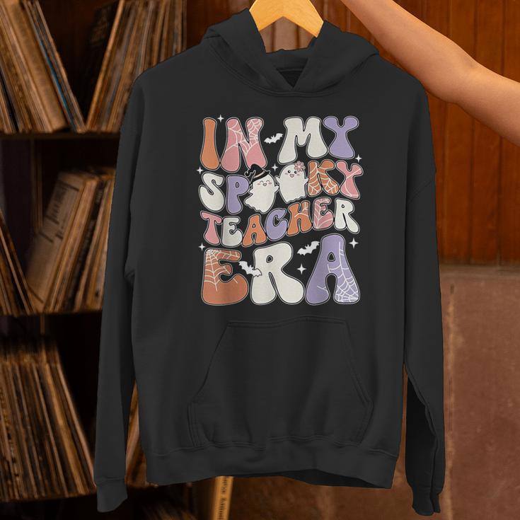 Teacher Halloween In My Spooky Teacher Era Retro Groovy Unisex Hoodie, Groovy Teacher Hoodies, gift for family, gift for coworker Teacher Halloween In My Spooky Teacher Era Retro Groovy Unisex Hoodie, Groovy Teacher Hoodies, gift for family, gift for coworker