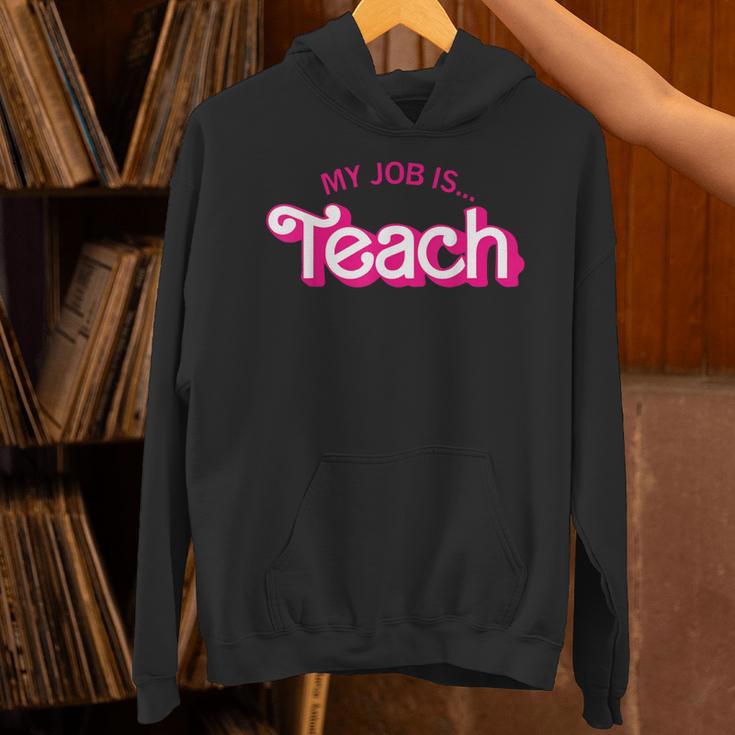 Teacher Life My Job Is Teach Unisex Hoodie, gift for family, gift for coworker Teacher Life My Job Is Teach Unisex Hoodie, gift for family, gift for coworker