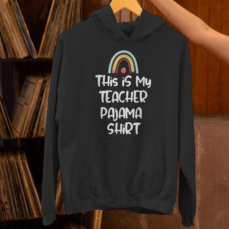 This Is My Teacher Pajama Shirt Teacher Life Tee Unisex Hoodie, gift for family, gift for coworker