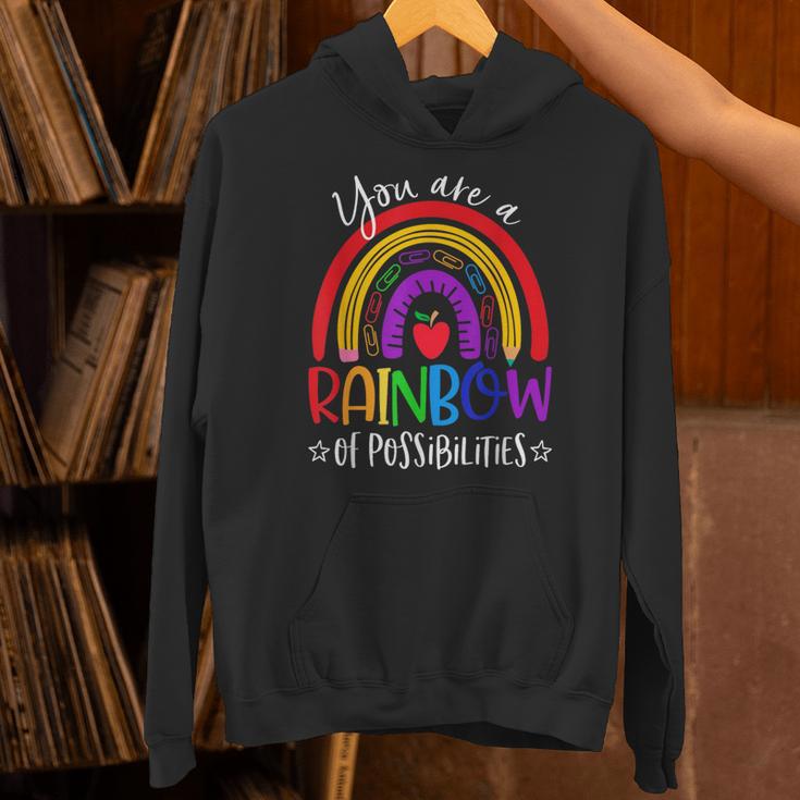 Teacher You Are a Rainbow Of Possibilities Funny Unisex Hoodie, gift for family, gift for coworker Teacher You Are a Rainbow Of Possibilities Funny Unisex Hoodie, gift for family, gift for coworker