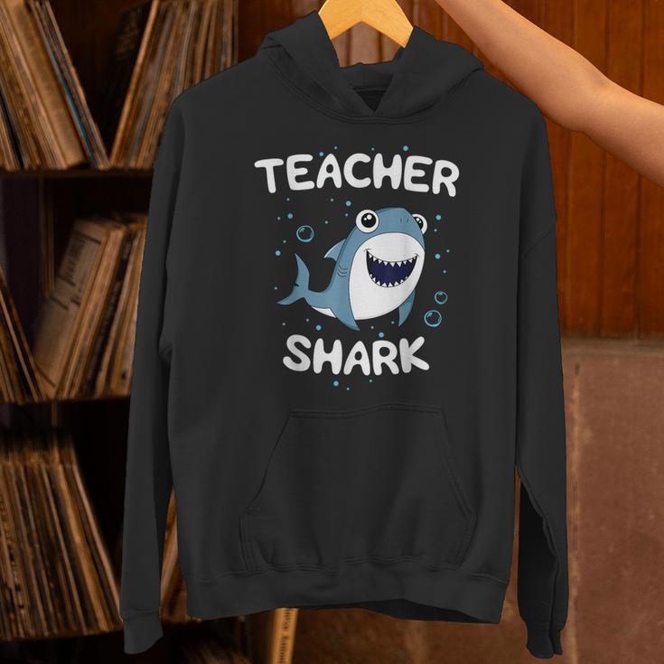 Teacher Shark Teaching Back To School Kindergarten Unisex Hoodie, gift for family, gift for coworker