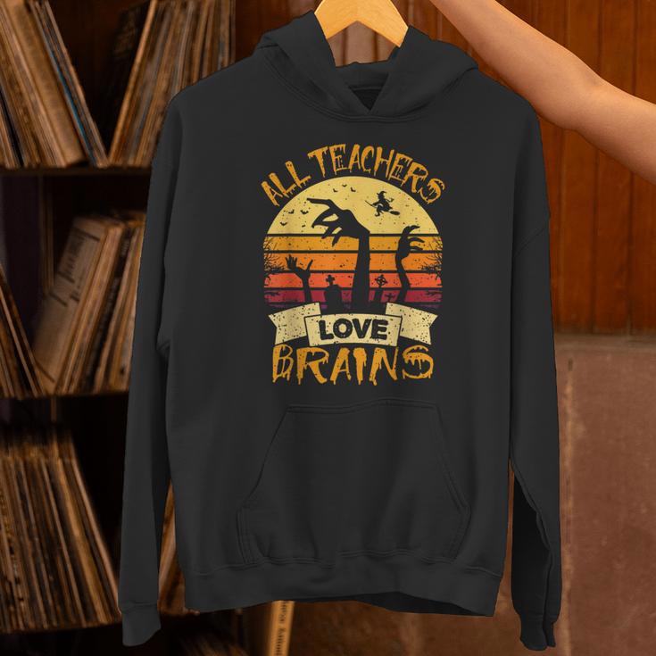 Teacher Shirt All Teachers Love Brains Halloween Men Women Unisex Hoodie, gift for family, gift for coworker