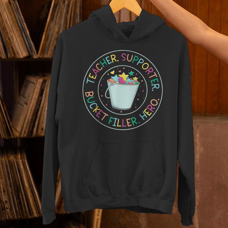 Teacher Supporter Bucket Filler Hero Unisex Hoodie, gift for family, gift for coworker