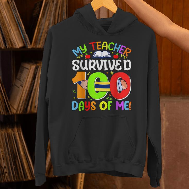 My Teacher Survived 100 Days Of Me 100 Days Of School Unisex Hoodie, gift for family, gift for coworker My Teacher Survived 100 Days Of Me 100 Days Of School Unisex Hoodie, gift for family, gift for coworker