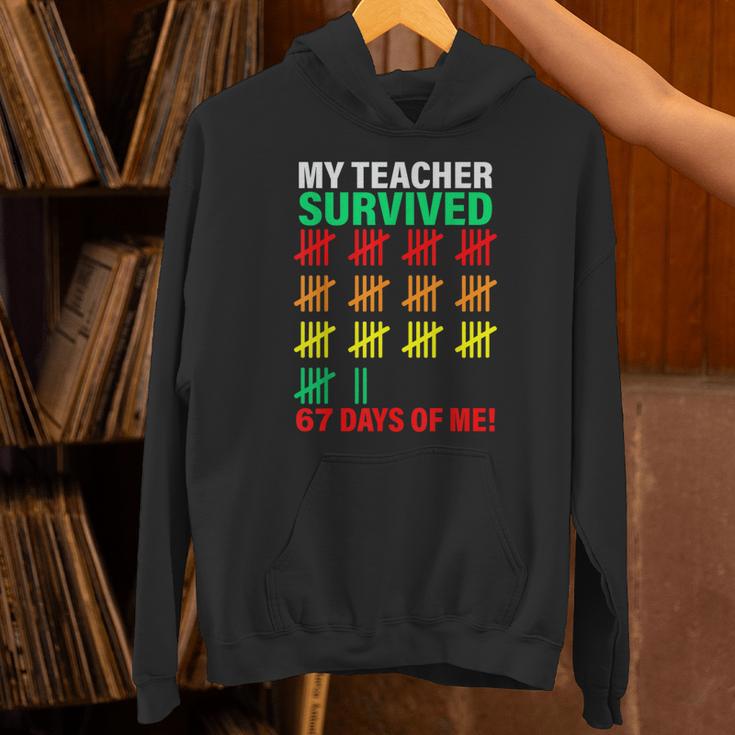 My Teacher Survived 67 Days Of Me School Kids Costume Unisex Hoodie, gift for family, gift for coworker My Teacher Survived 67 Days Of Me School Kids Costume Unisex Hoodie, gift for family, gift for coworker