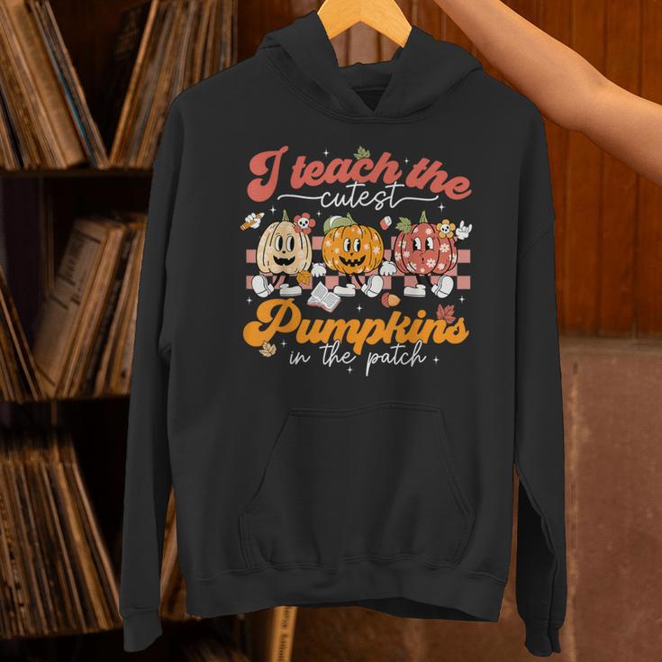Teacher I Teach The Cutest Pumpkins In The Patch Fall Autumn Unisex Hoodie, gift for family, gift for coworker