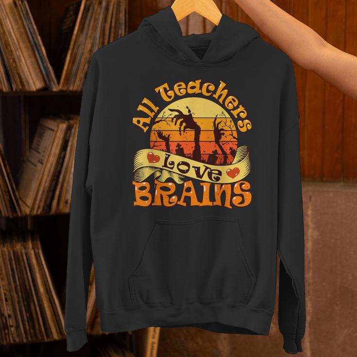 Teacher All Teachers Love Brains Halloween Party Unisex Hoodie, gift for family, gift for coworker Teacher All Teachers Love Brains Halloween Party Unisex Hoodie, gift for family, gift for coworker