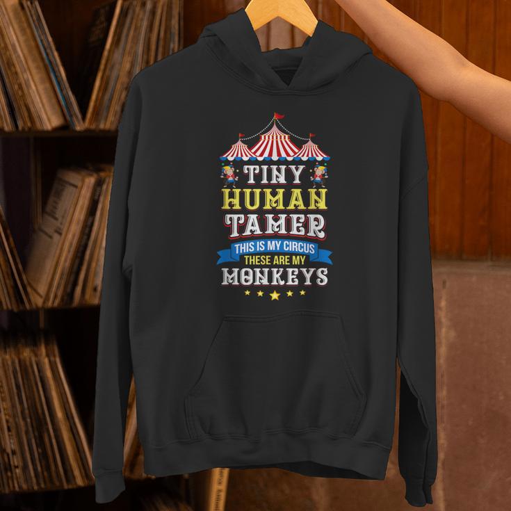 Teacher Tiny Human Tamer This My Circus These Are My Monkeys Unisex Hoodie, gift for family, gift for coworker
