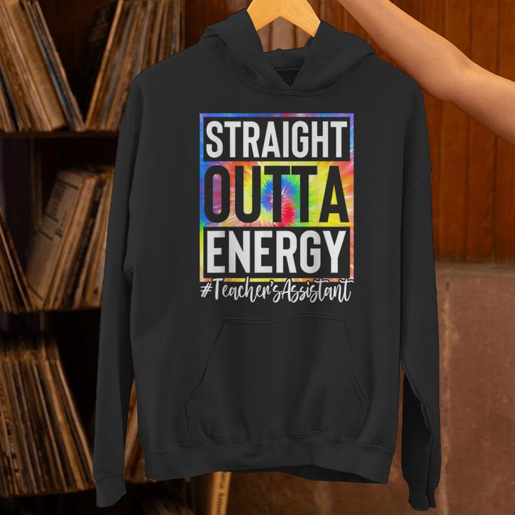 Teacher's Assistant Straight Outta Energy Teaching Tie Dye For Men Women Unisex Hoodie, gift for family, gift for coworker