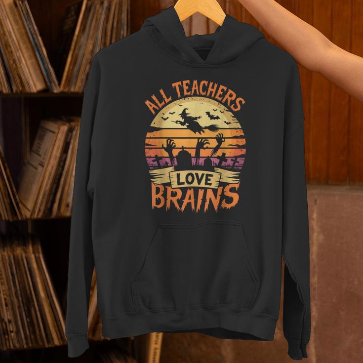 All Teachers Love Brains Halloween Teacher Unisex Hoodie, gift for family, gift for coworker All Teachers Love Brains Halloween Teacher Unisex Hoodie, gift for family, gift for coworker