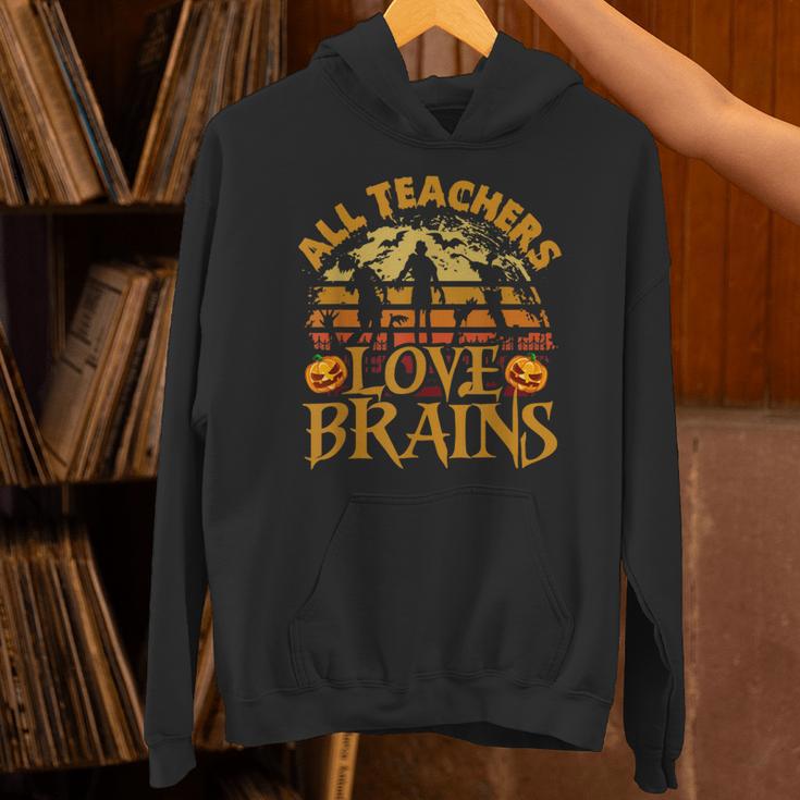 All Teachers Love Brains School Halloween Costume Unisex Hoodie, gift for family, gift for coworker