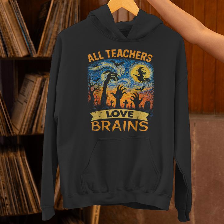 All Teachers Love Brains Shirt Teacher Halloween Tee Unisex Hoodie, gift for family, gift for coworker All Teachers Love Brains Shirt Teacher Halloween Tee Unisex Hoodie, gift for family, gift for coworker
