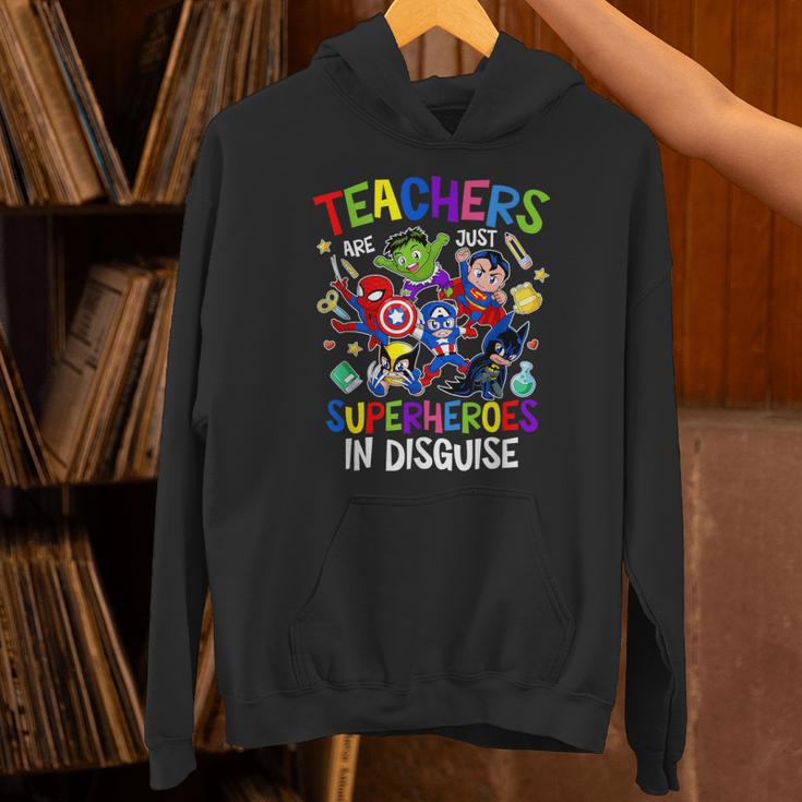 Teachers Are Superheroes Back To School Unisex Hoodie, gift for family, gift for coworker Teachers Are Superheroes Back To School Unisex Hoodie, gift for family, gift for coworker
