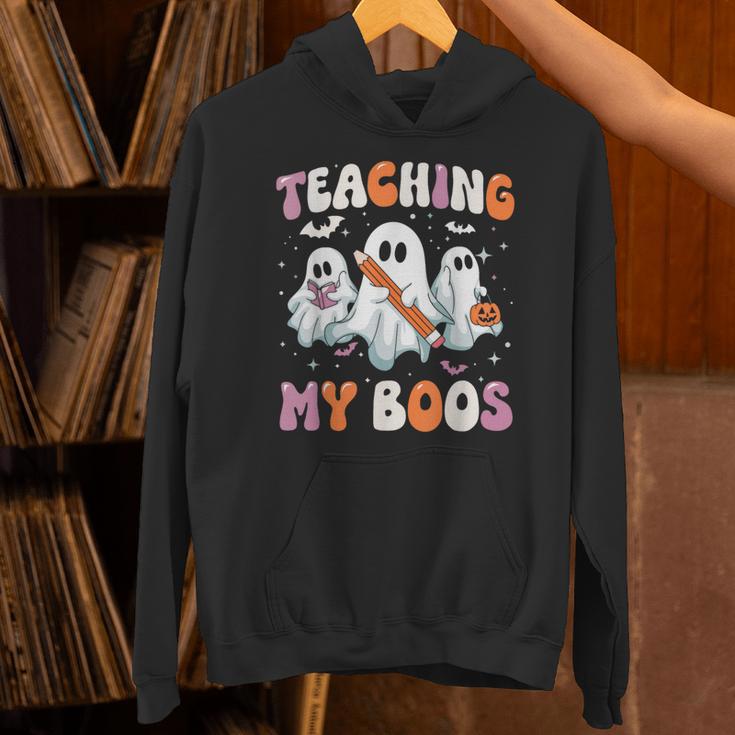Teaching My Boos Teacher Cute Ghost Teacher Halloween Unisex Hoodie, gift for family, gift for coworker Teaching My Boos Teacher Cute Ghost Teacher Halloween Unisex Hoodie, gift for family, gift for coworker